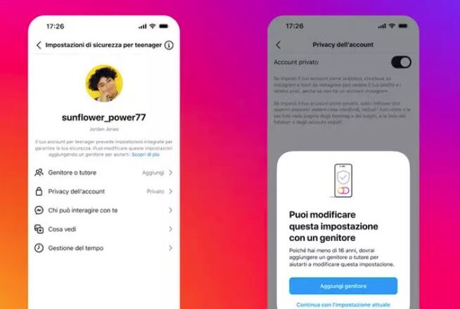 Instagram, limiti per i teenager: serve il consenso dei genitori per sbloccarli