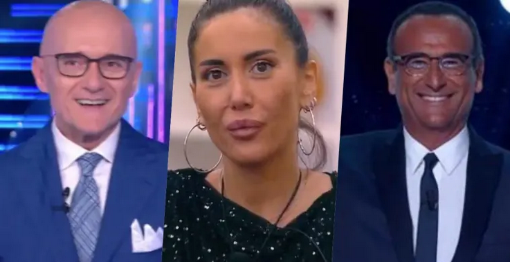 Alfonso Signorini scherza su Jessica Morlacchi citando Carlo Conti